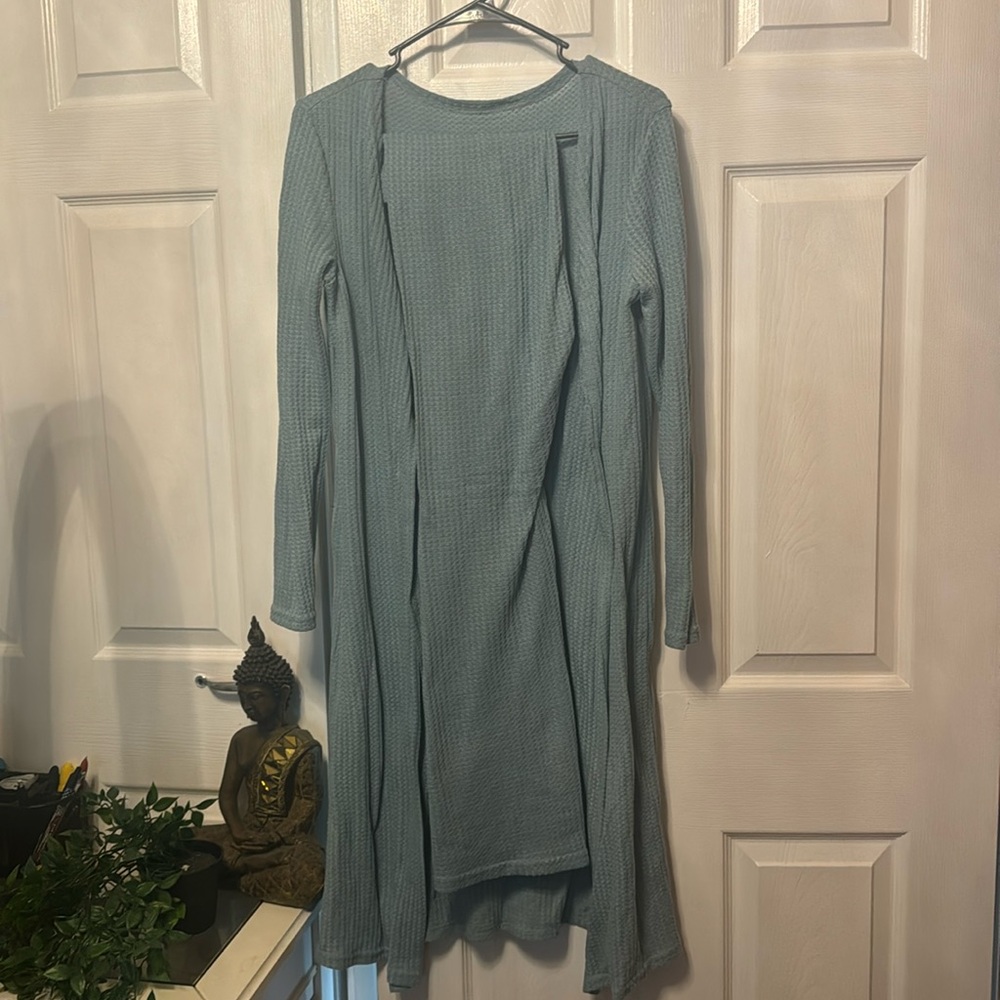 Soft Green Cradigan and sleeper matching set